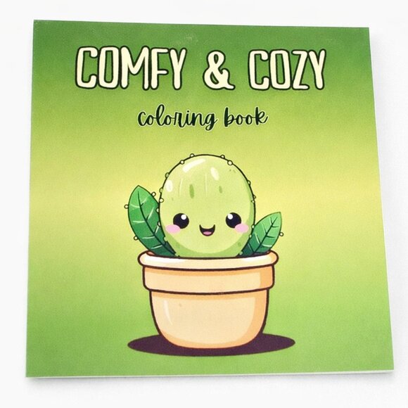 Handmade Other - Handmade Cute Mini Coloring Book, Comfy & Cozy Theme, 3x3